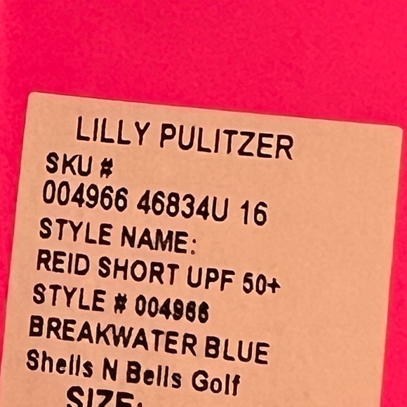 Shorts - UPF 50 Luxletic 9" Reid Short - New - Lilly Pulitzer LPBOX1 - Picture 7 of 8